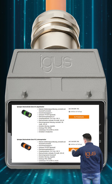 Bestel snel de juiste connector in de nieuwe connector-webshop van igus